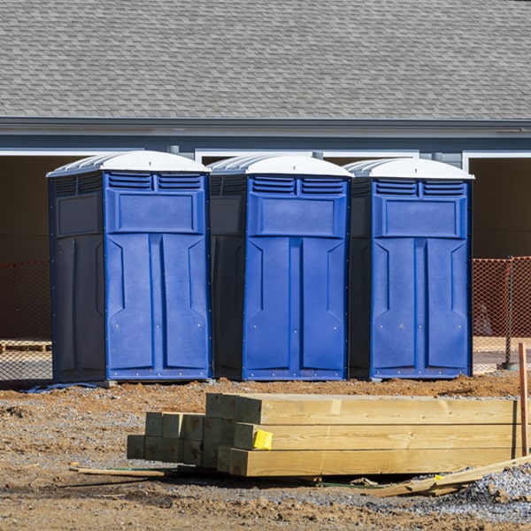 are there any restrictions on what items can be disposed of in the portable restrooms in Bazile Mills